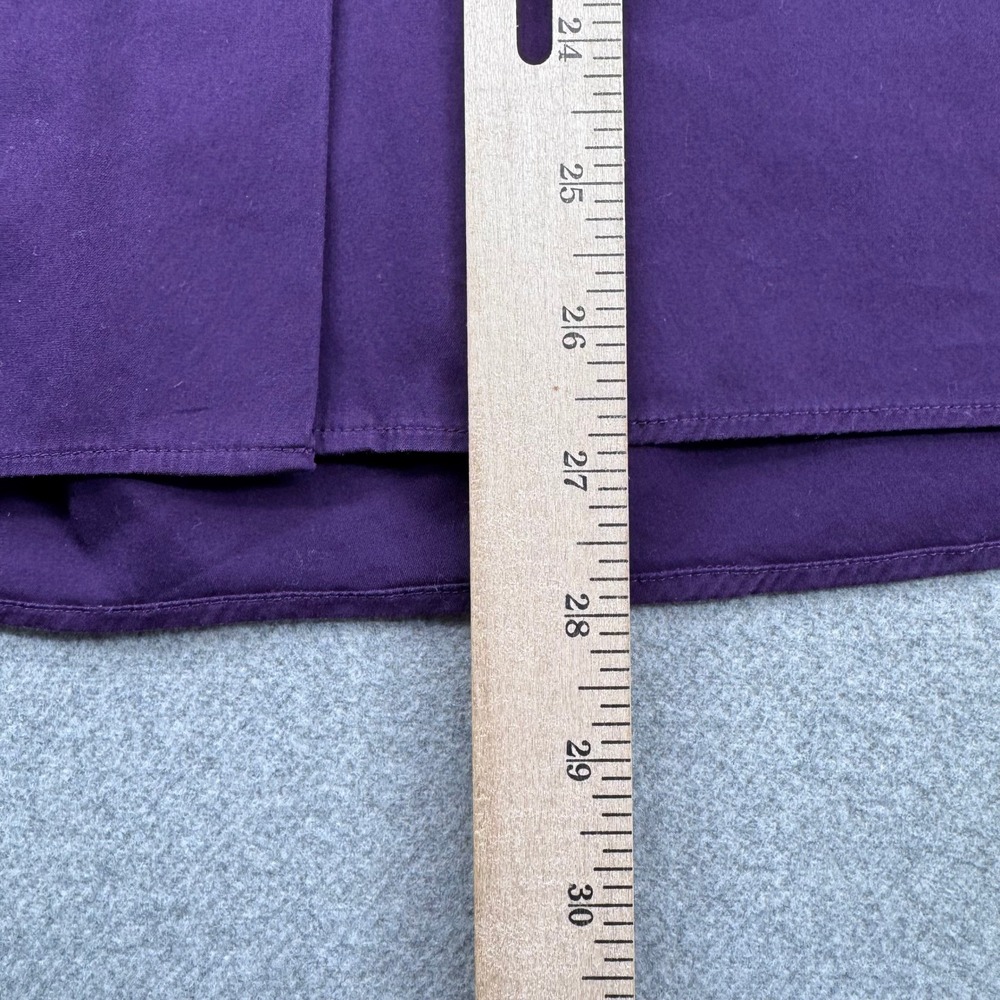 Lafayette 148 Luisa Purple‎ Stretch Cotton Long Tunic Shirt Women's P Petite - Picture 6 of 9